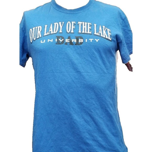 Our Lady Of The Lake University Dad T-Shirt Blue Size M College Memorabilia - Picture 2 of 3